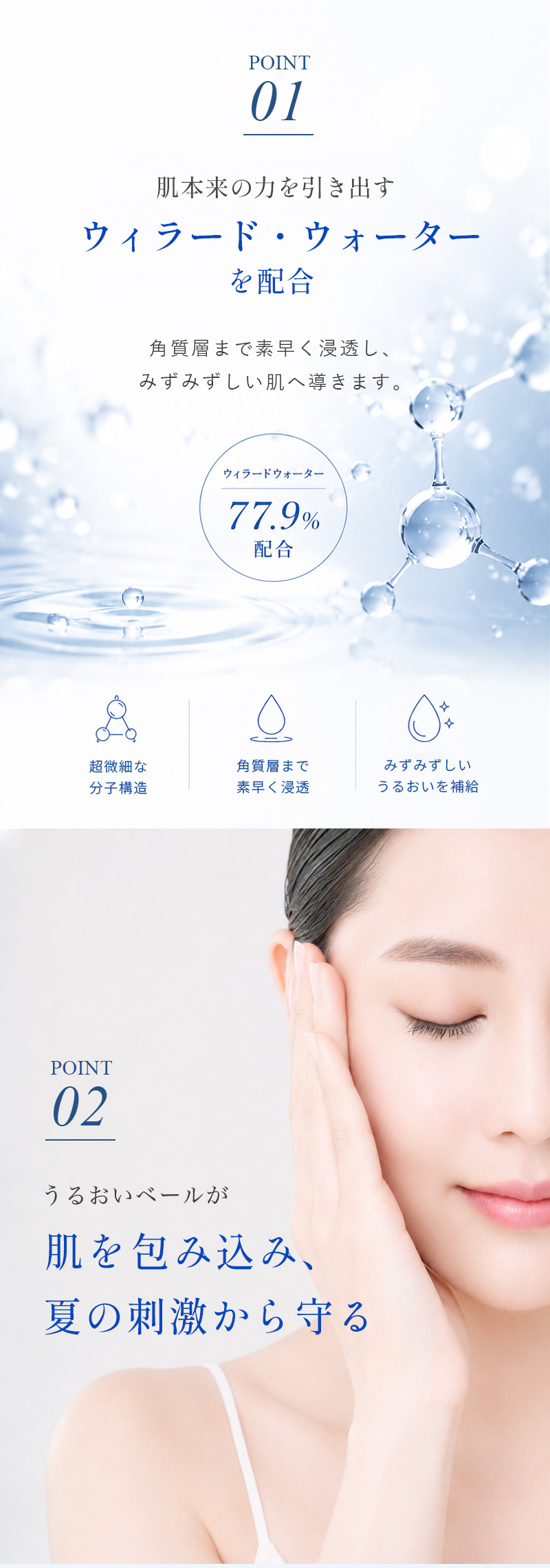 ウィラードウォーターを77.9％配合