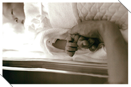 彼女の退院日に撮らせていただいた、出産したお子さんと共に。