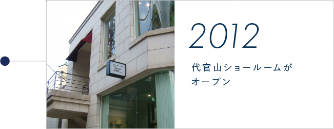 2012年：代官山ショールームがオープン